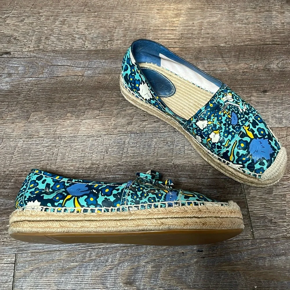 Coach floral espadrille slip on shoes
